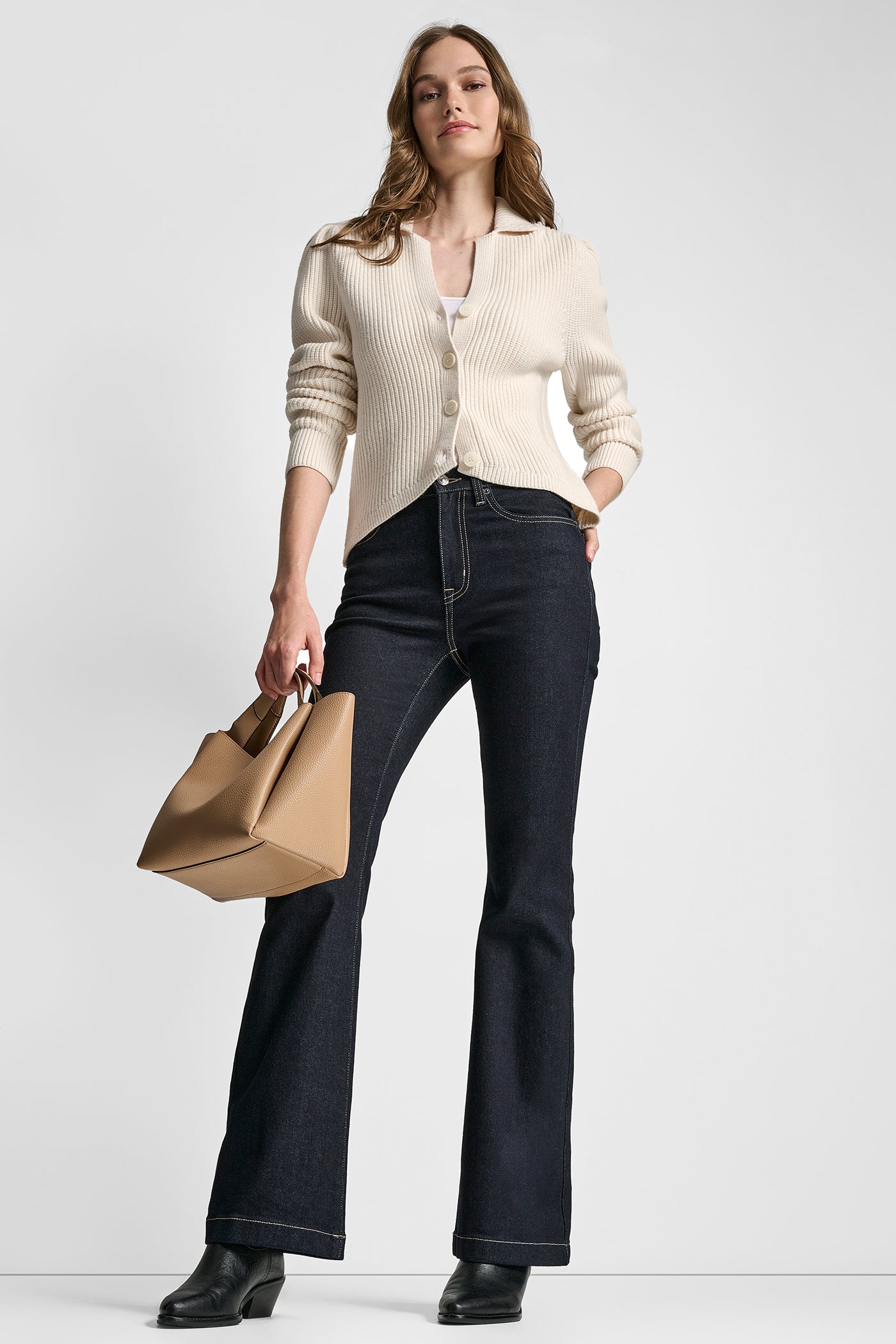 SHAKER STITCH CROPPED CARDIGAN JACKET