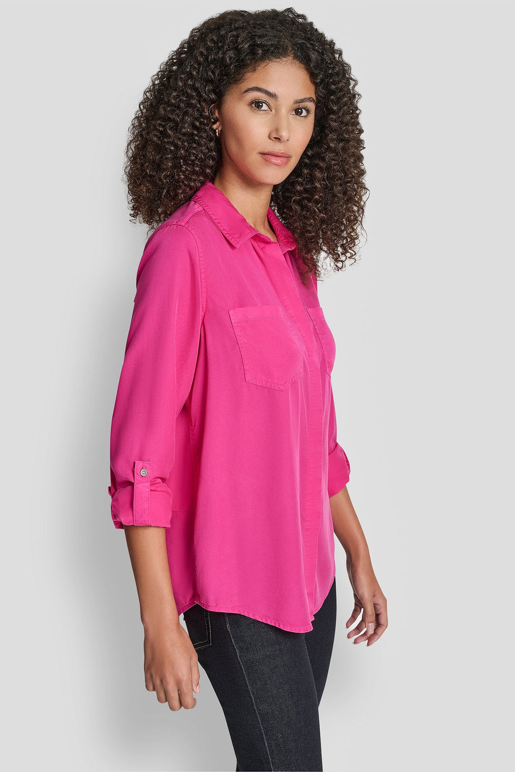 SPLIT BACK BUTTON FRONT WITH ROLL TAB