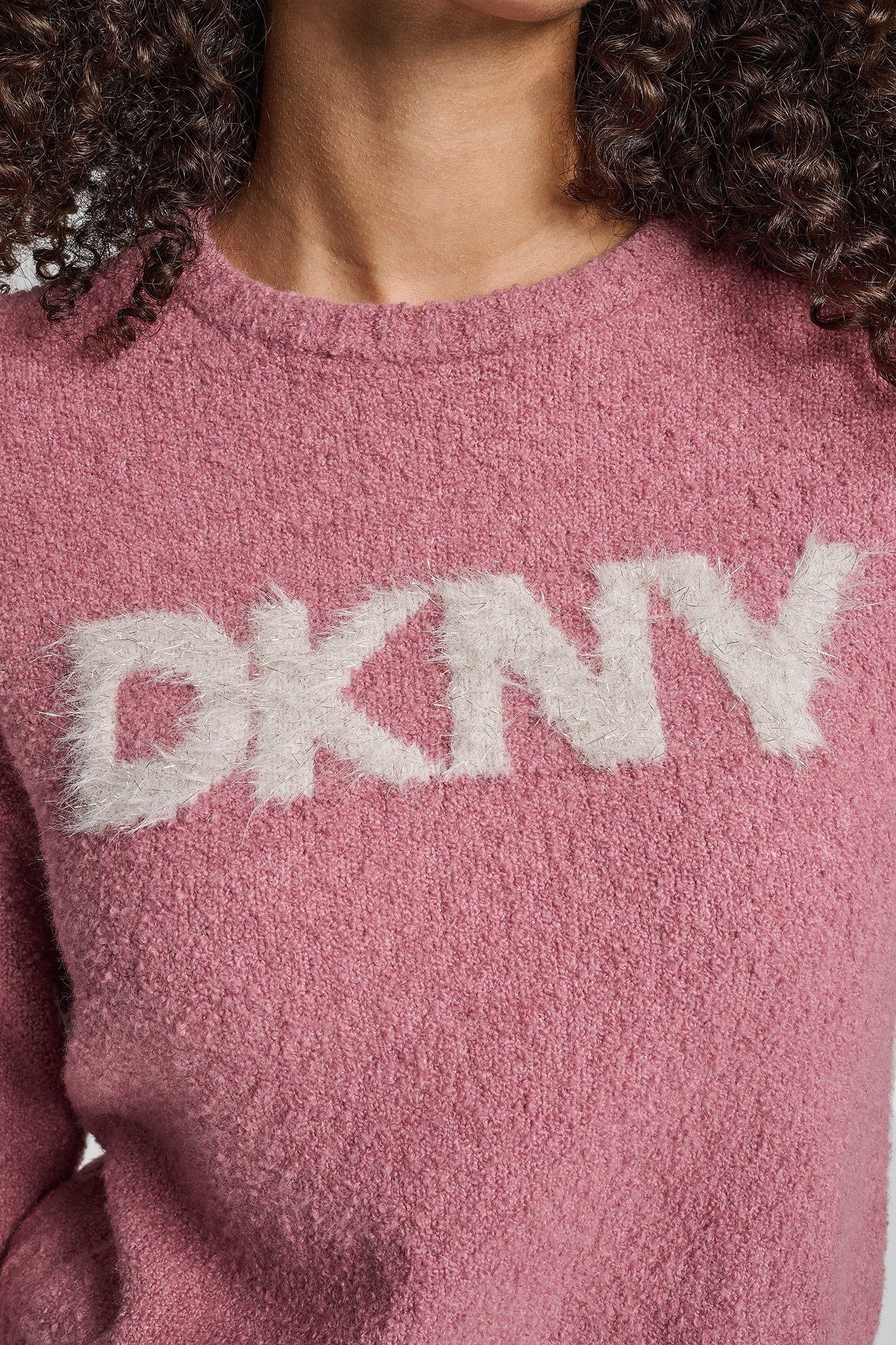 TINSEL LOGO BOUCLE SWEATER