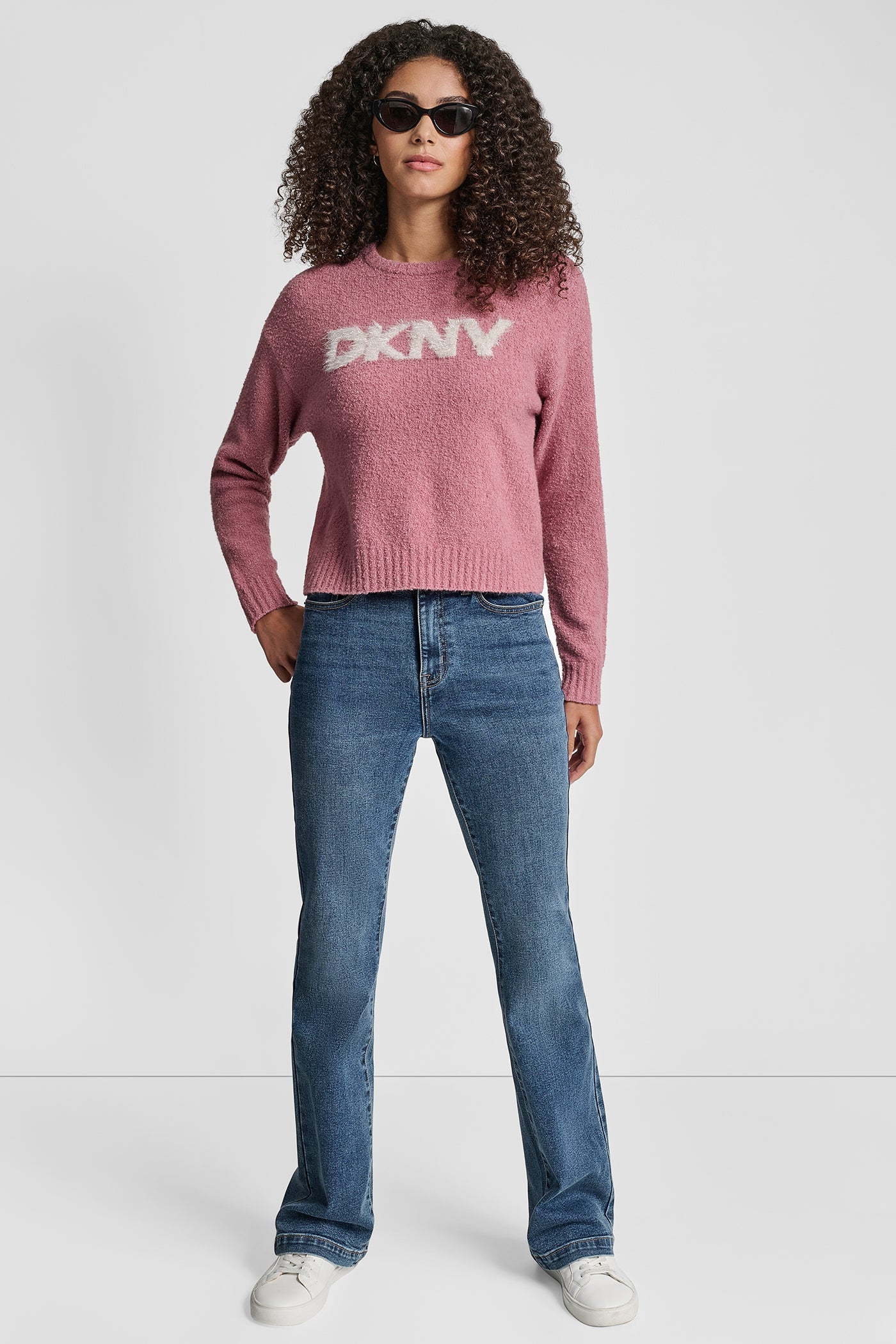 TINSEL LOGO BOUCLE SWEATER