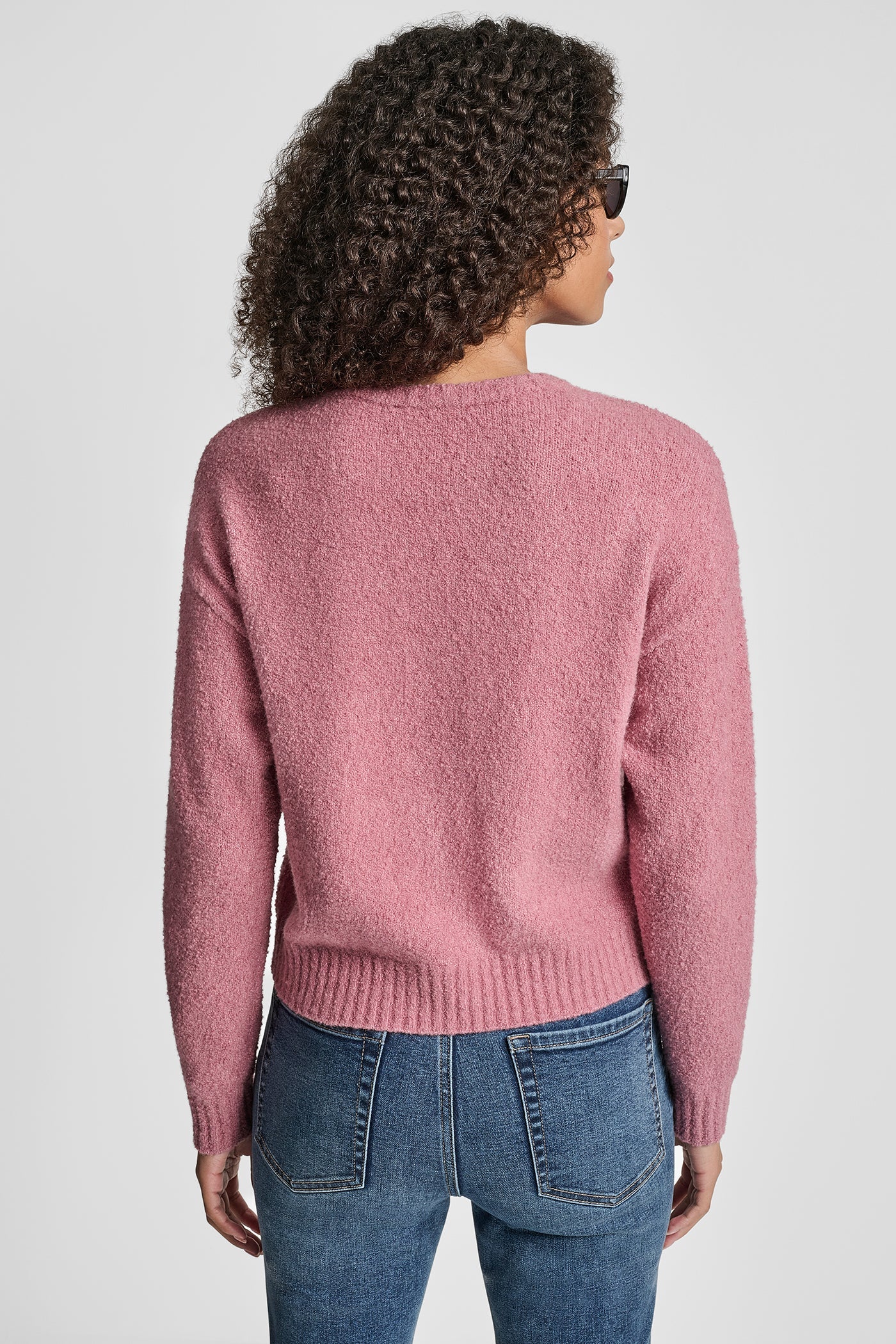 TINSEL LOGO BOUCLE SWEATER