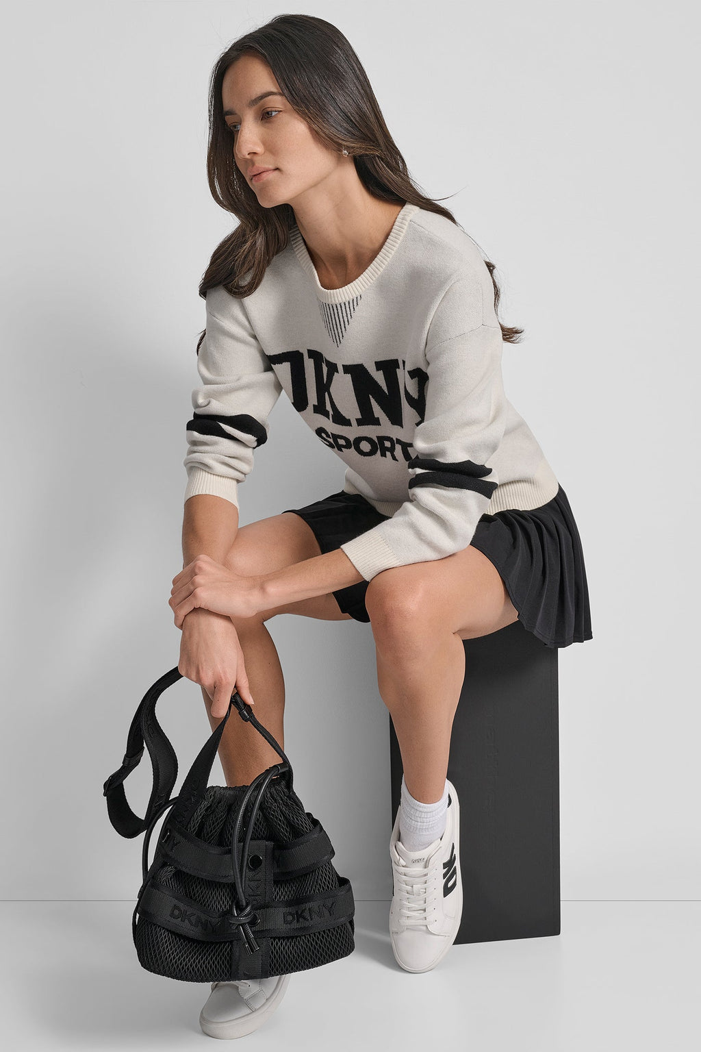 LOGO VARSITY JACQUARD SWEATER