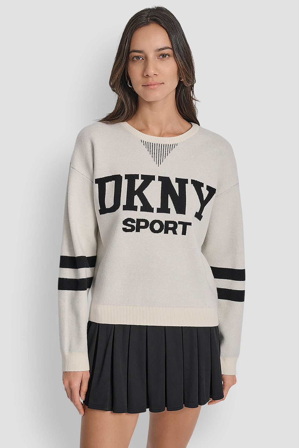 LOGO VARSITY JACQUARD SWEATER