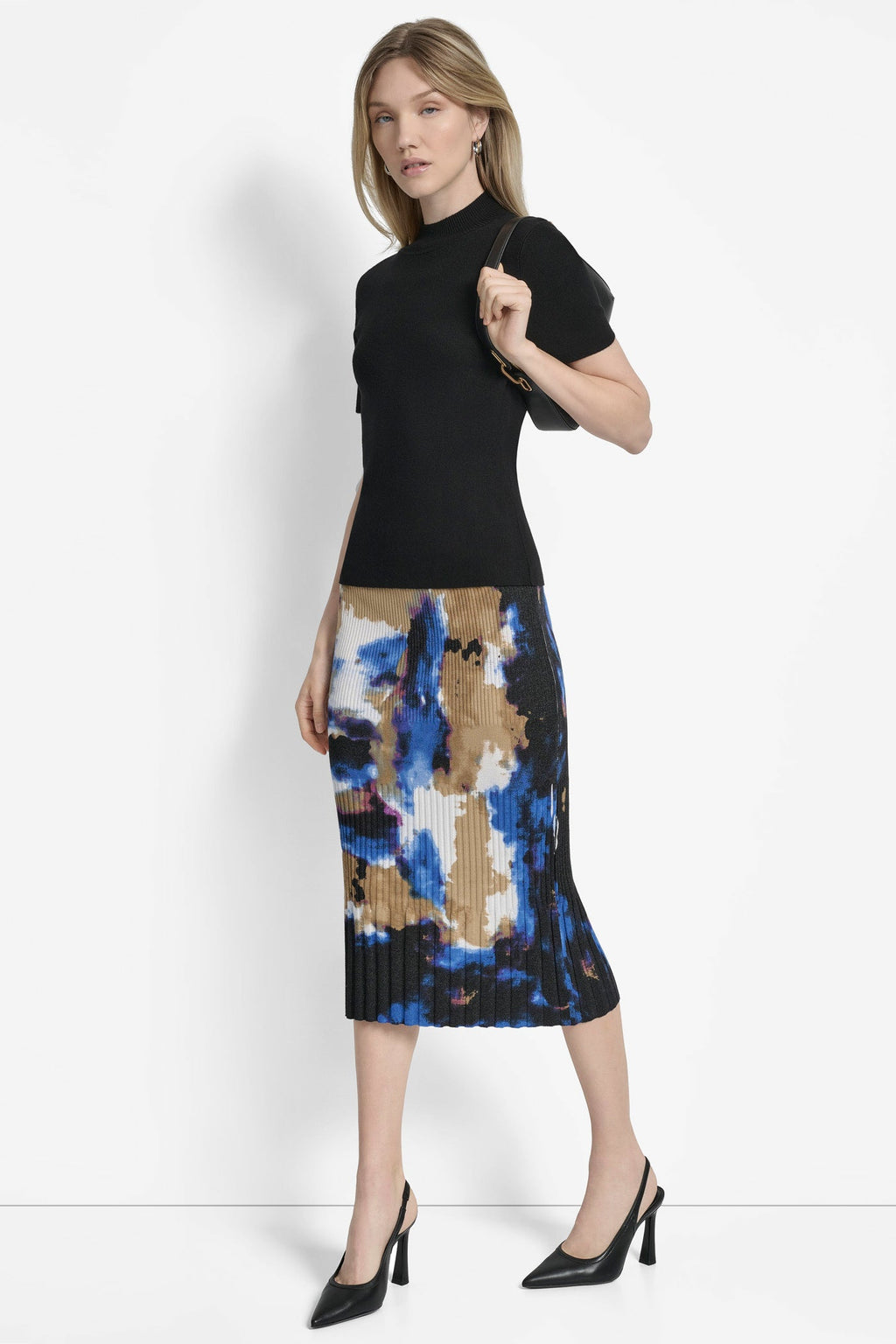 CAP SHORT SLEEVE MOCK NECK SWEATER
