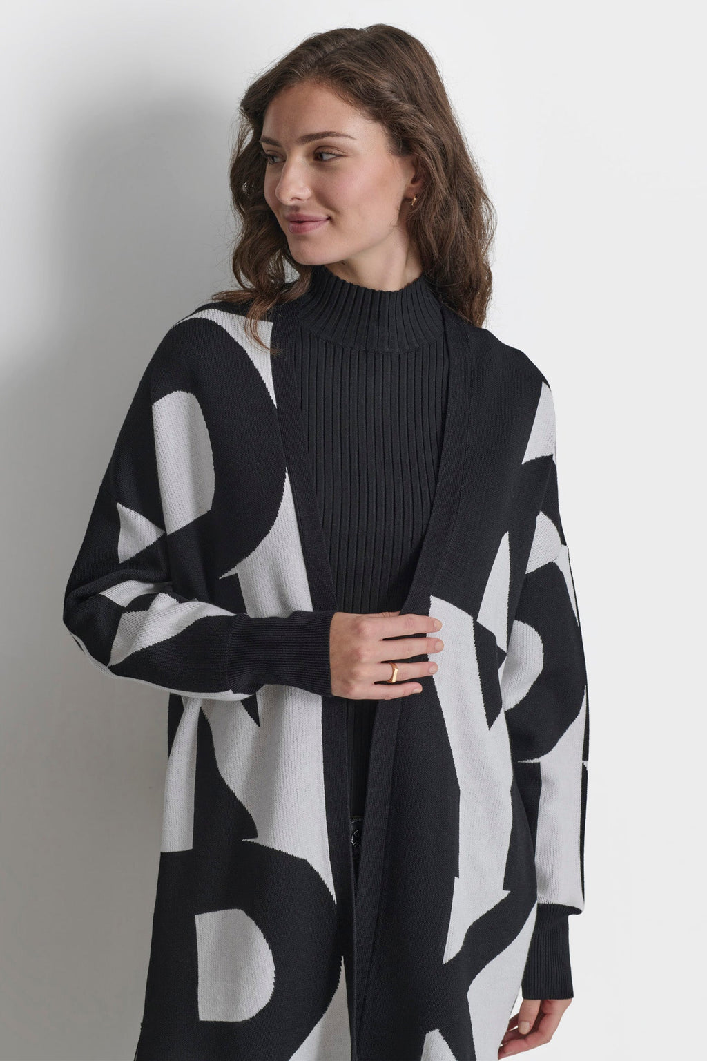 TWO-TONE LOGO CARDIGAN