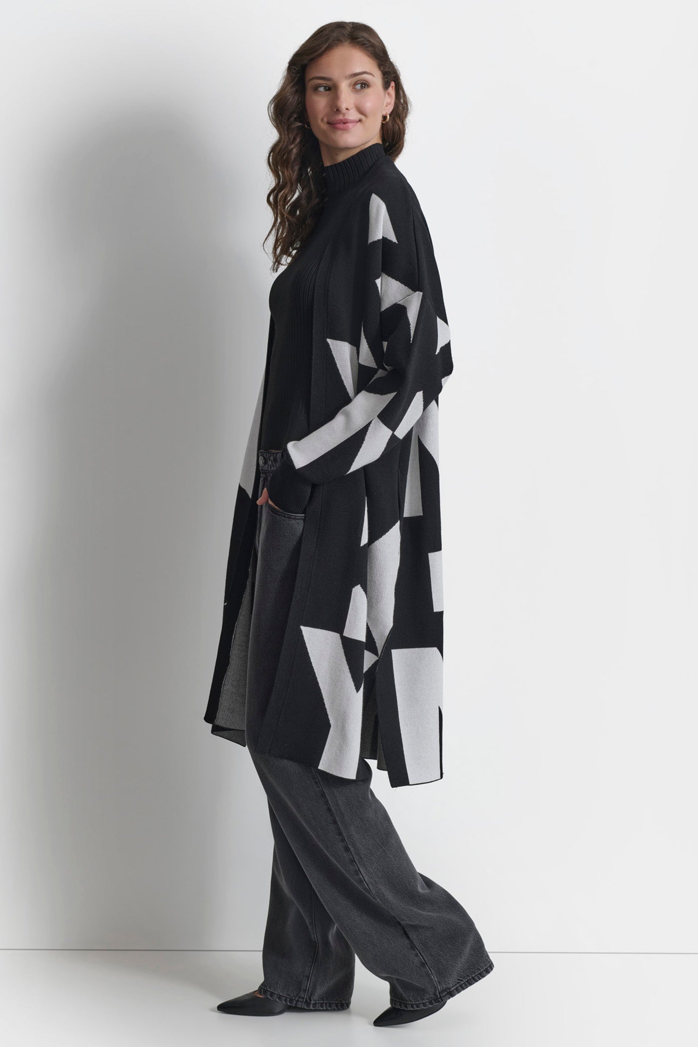 TWO-TONE LOGO CARDIGAN