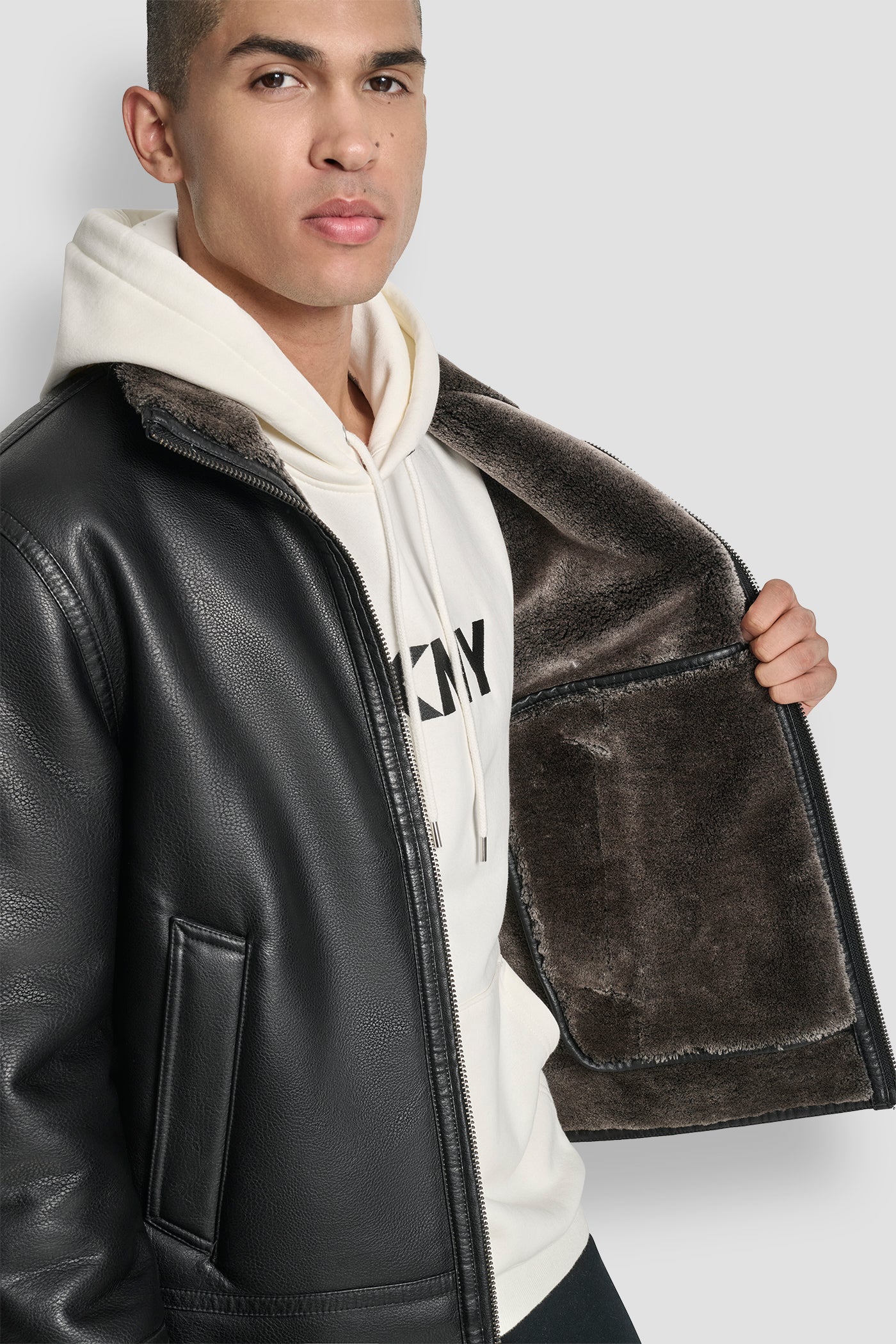 FAUX FUR LINED JACKET