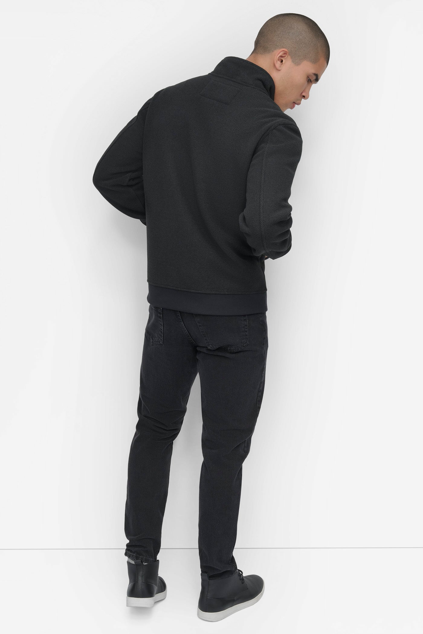 SHERPA LINED SWEATER KNIT BOMBER