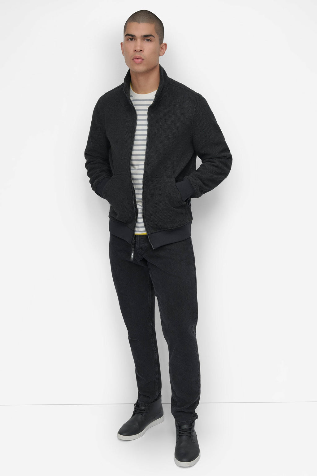 SHERPA LINED SWEATER KNIT BOMBER