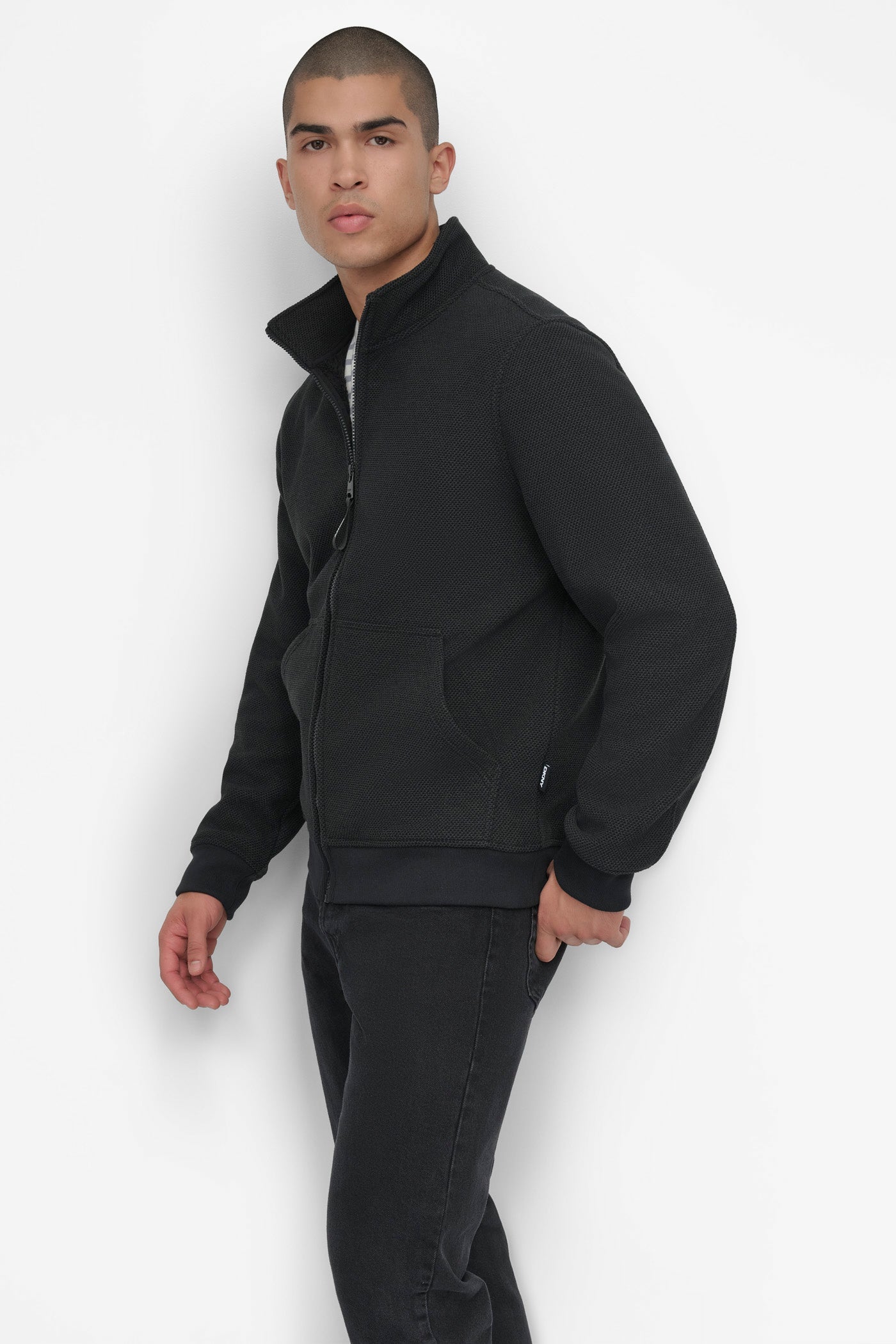 SHERPA LINED SWEATER KNIT BOMBER