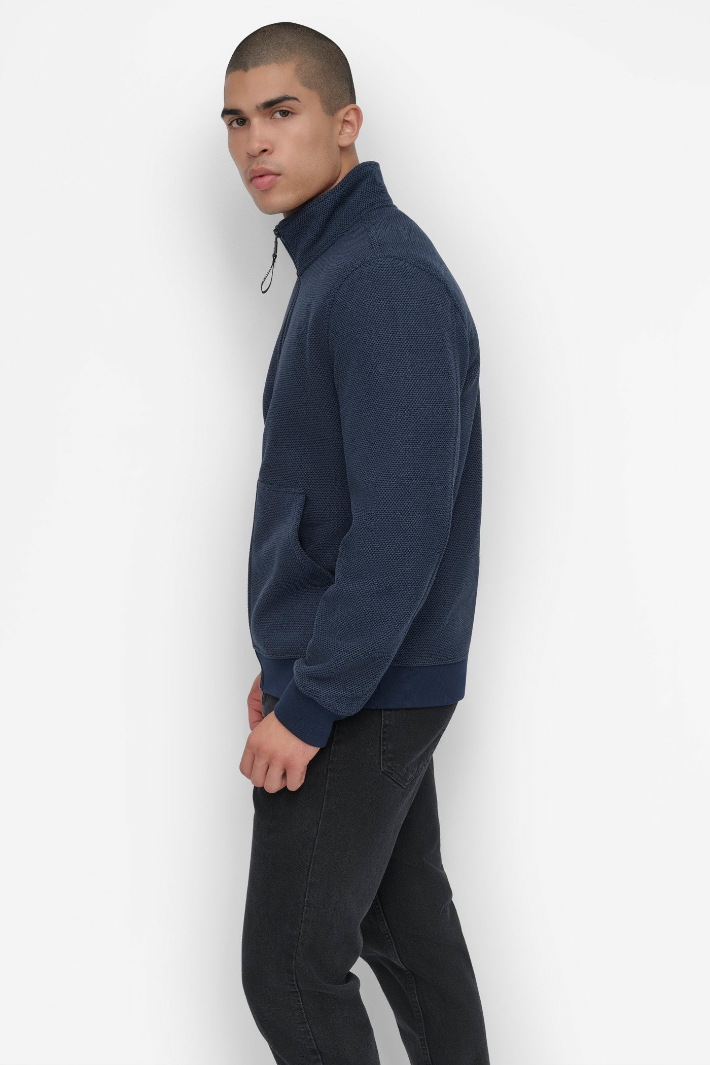 SHERPA LINED SWEATER KNIT BOMBER