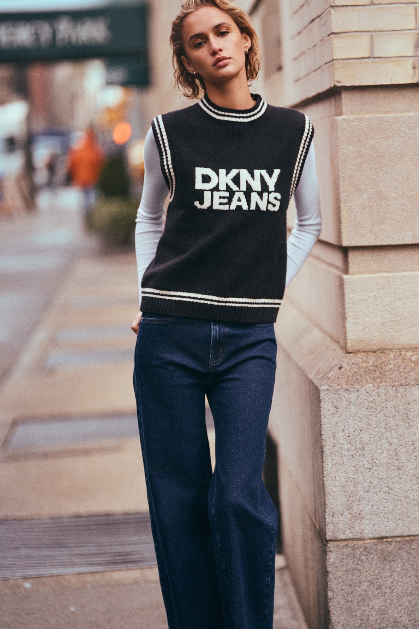 LOGO-JACQUARD SWEATER VEST